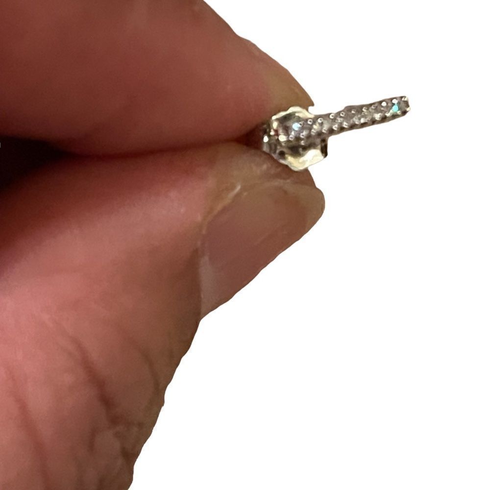 NWT Elsie May diamond stud sterling silver earrings